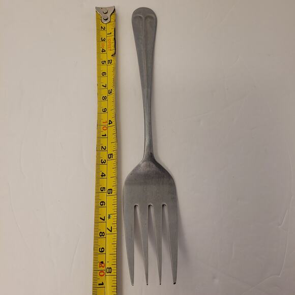 Present 1776 Stainless Serving Fork Center Ridge Satin Flatware Pre-Owned Korea - Picture 11 of 11